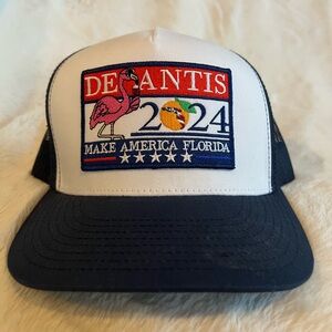 DeSantis 2024 White and Black Trucker Hat